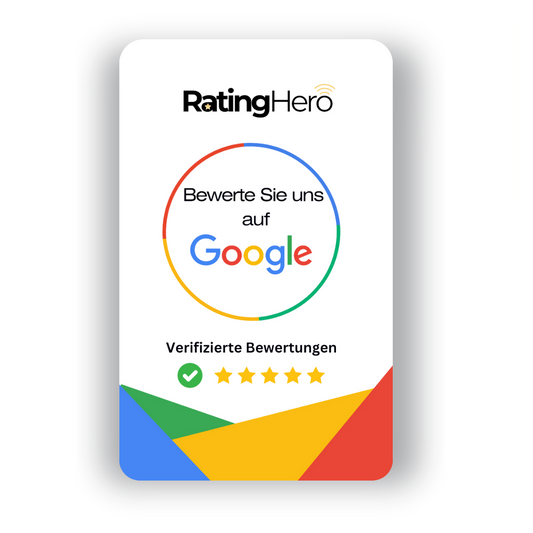 Google-Bewertungskarte mit NFC